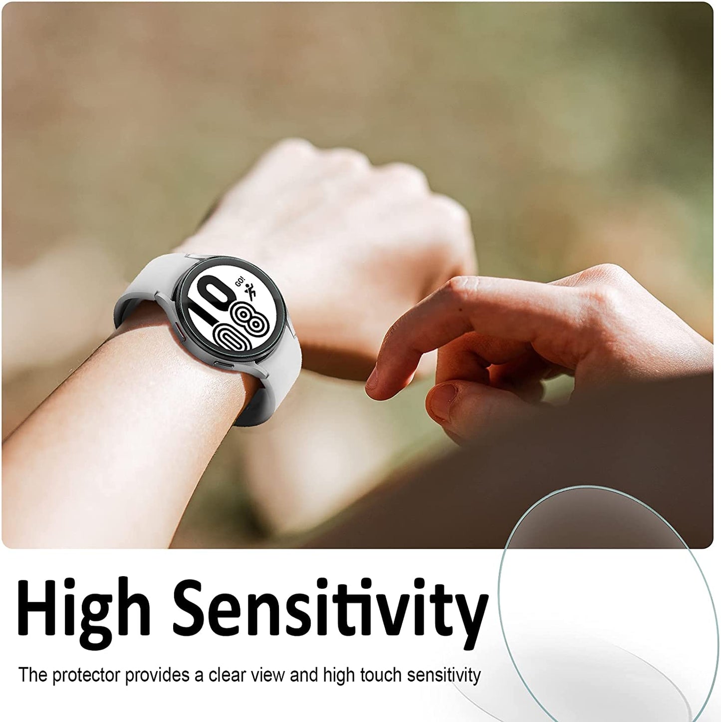 Screen Protector Tempered Glass for Samsung Galaxy Watch 5 Pro/5/4 40mm, 44mm