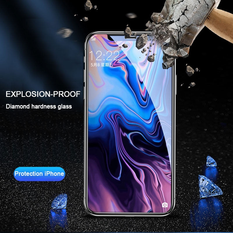 Screen Protector 30D Full Cover Tempered Glass on For iPhone 11 12 13 14 Pro Max