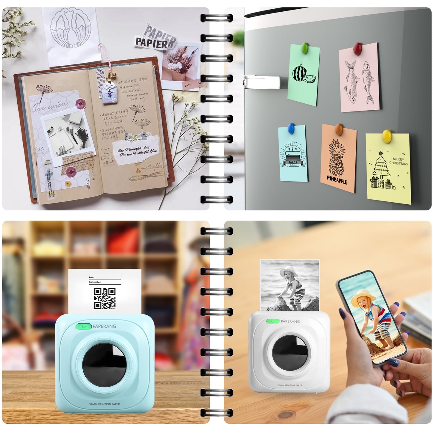 Paperang P1 Pocket Printer BT Wireless Thermal Printer Portable Mobile Printer 200dpi for Photo Picture Receipt Memo Note Label