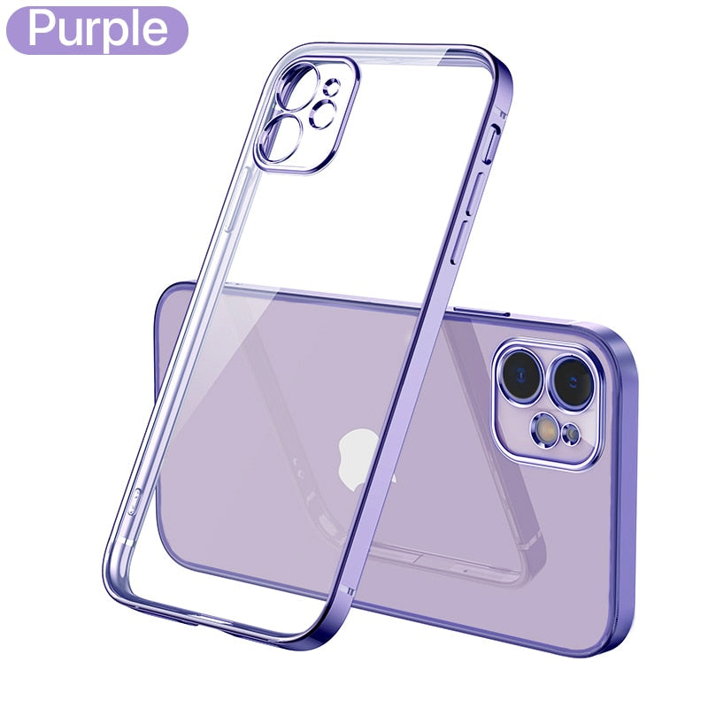 Phone Case Transparent For iPhone 12 13 14 Pro Max Mini Clear Back Cover