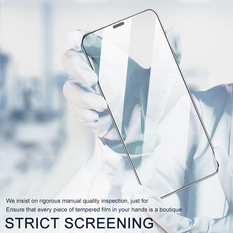 Screen Protectors 30D Full Cover Tempered Glass Film For iPhone 11 12 13 14 Plus Mini Pro Max
