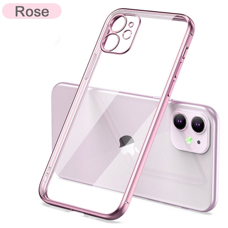 Phone Case Transparent For iPhone 12 13 14 Pro Max Mini Clear Back Cover