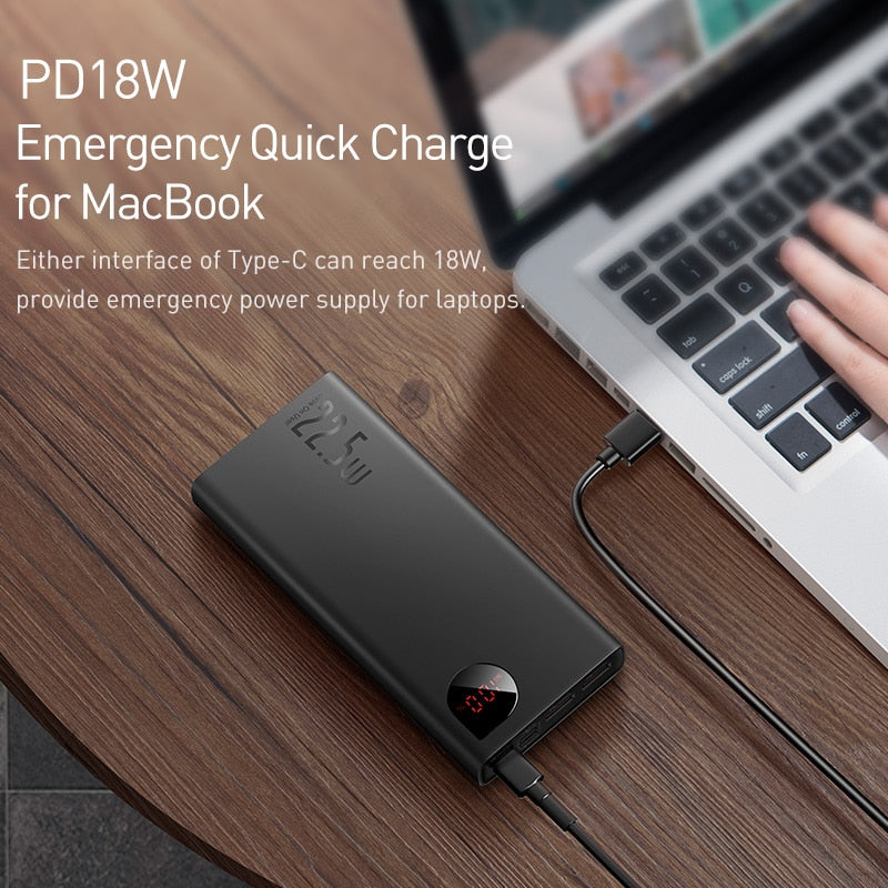 Powerbank Portable Baseus 22.5W Power Bank 20000mAh Fast Charging Type-C PD QC For iPhone 14