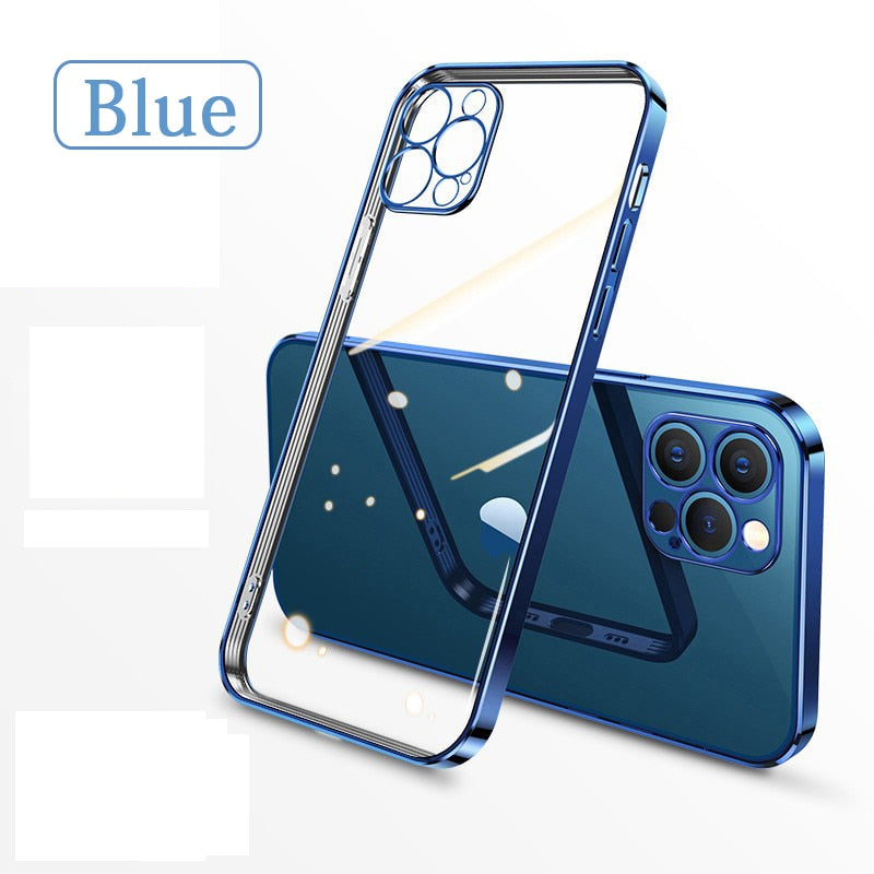 Phone Case Transparent For iPhone 12 13 14 Pro Max Mini Clear Back Cover