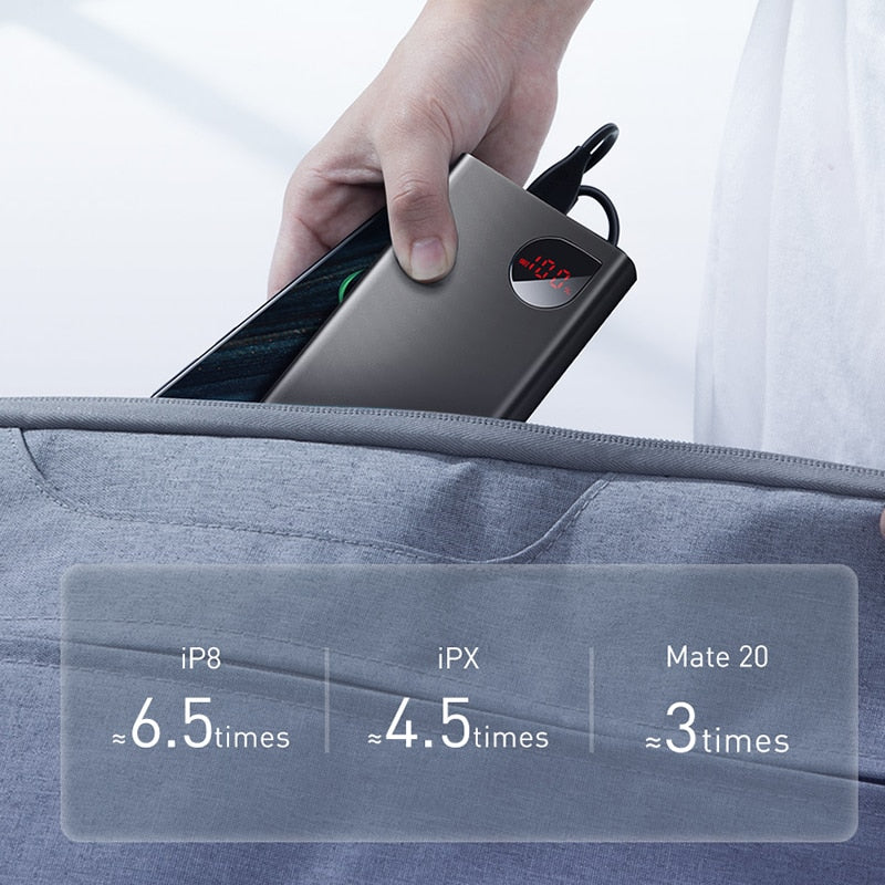 Powerbank Portable Baseus 22.5W Power Bank 20000mAh Fast Charging Type-C PD QC For iPhone 14