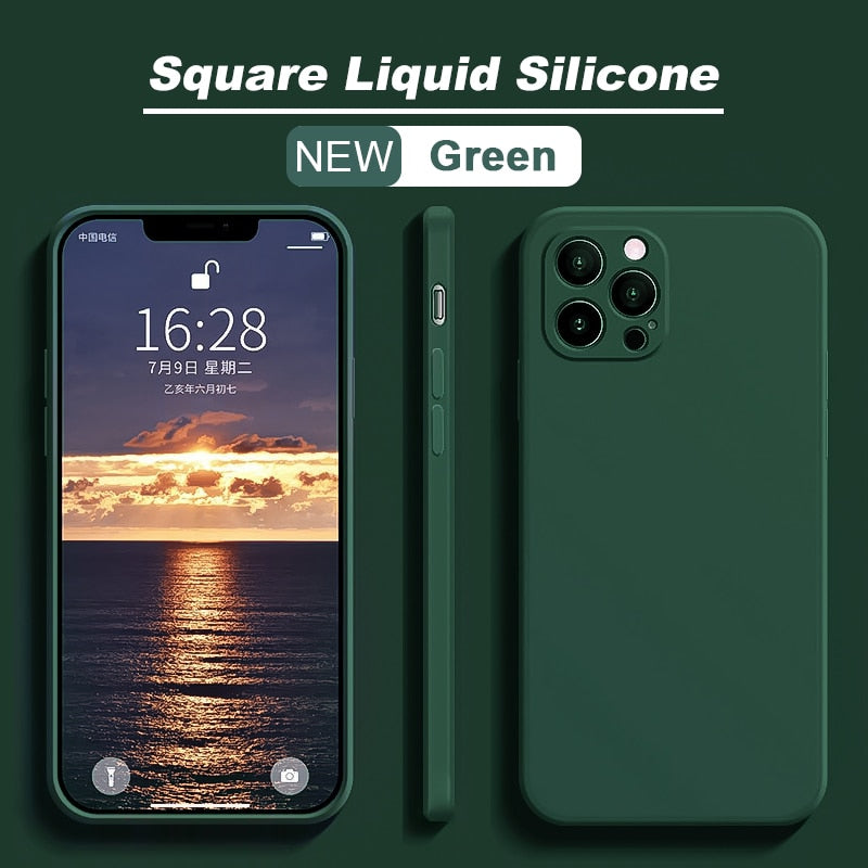 Phone Case Liquid Silicone For iPhone 12 13 14 Plus Pro Max Cover