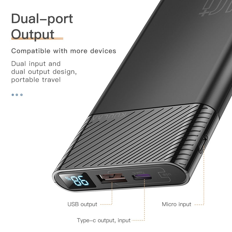 Power Bank 10000mAh QC PD 3.0 PoWerBank Fast Charging PowerBank 10000 mAh USB External Battery Charger For iPhone 14 13