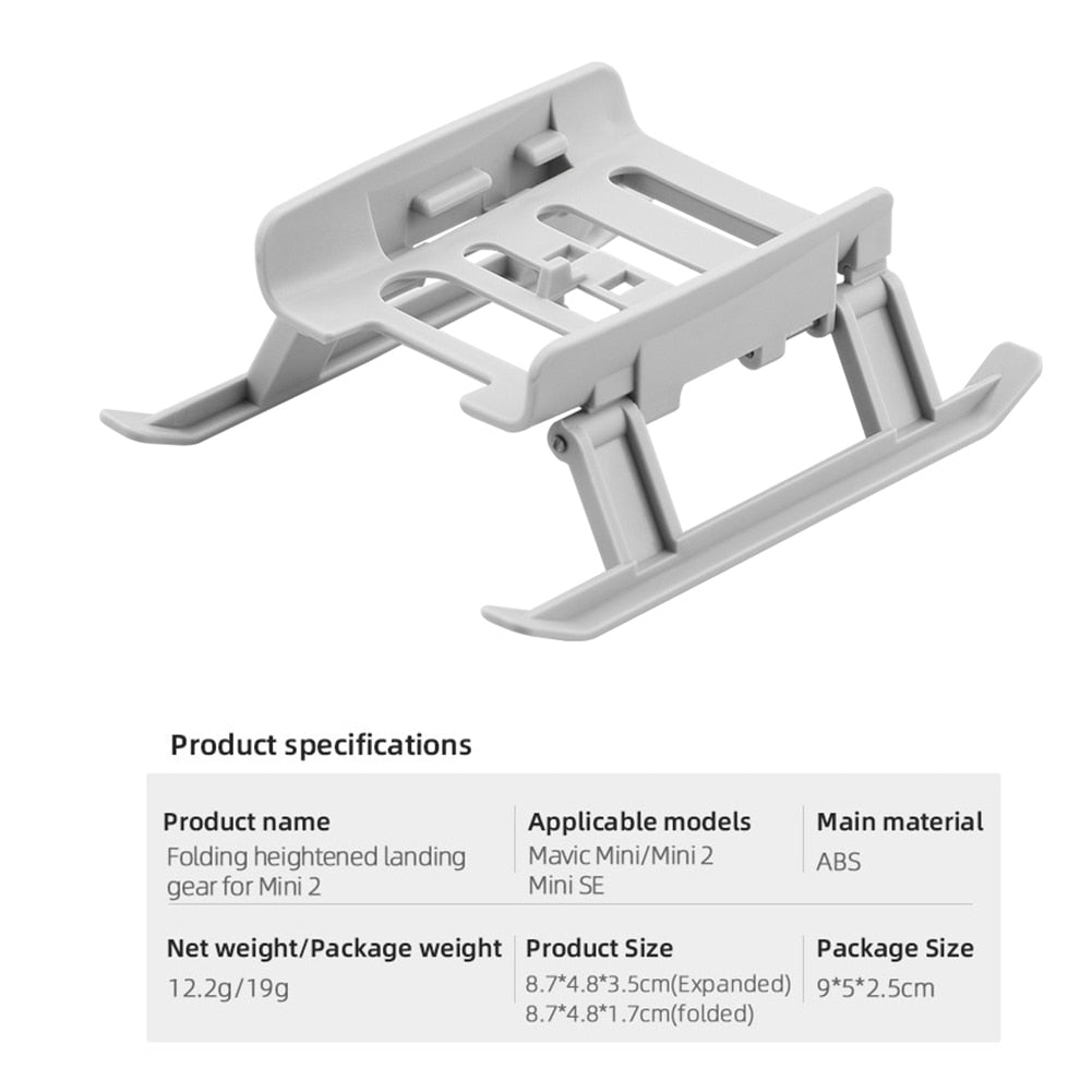 Drone Foldable Landing Gear Extended Height Leg Support Protector Tripod Stand Skid For DJI Mini SE/Mini 2/Mavic