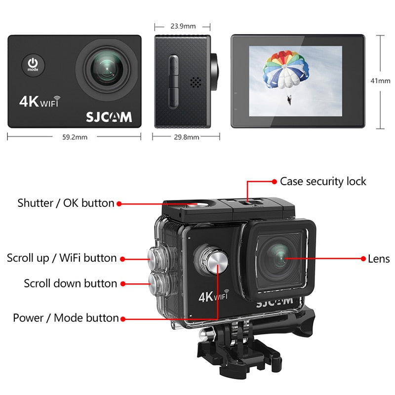 Action Camera Ultra HD 1080P