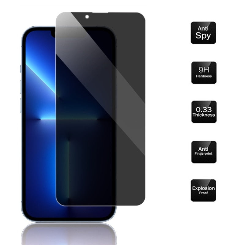 Screen Protector Anti-spy Glass for iPhone 13 12 Pro Max Mini Plus Full Cover Privacy