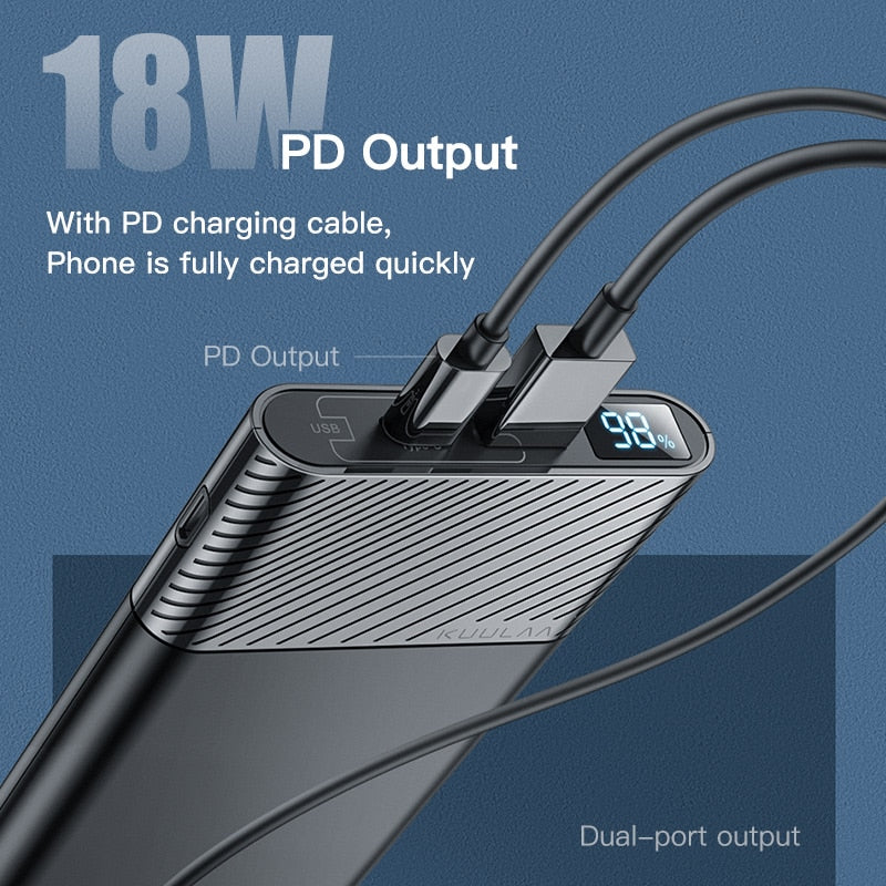 Power Bank 10000mAh QC PD 3.0 PoWerBank Fast Charging PowerBank 10000 mAh USB External Battery Charger For iPhone 14 13