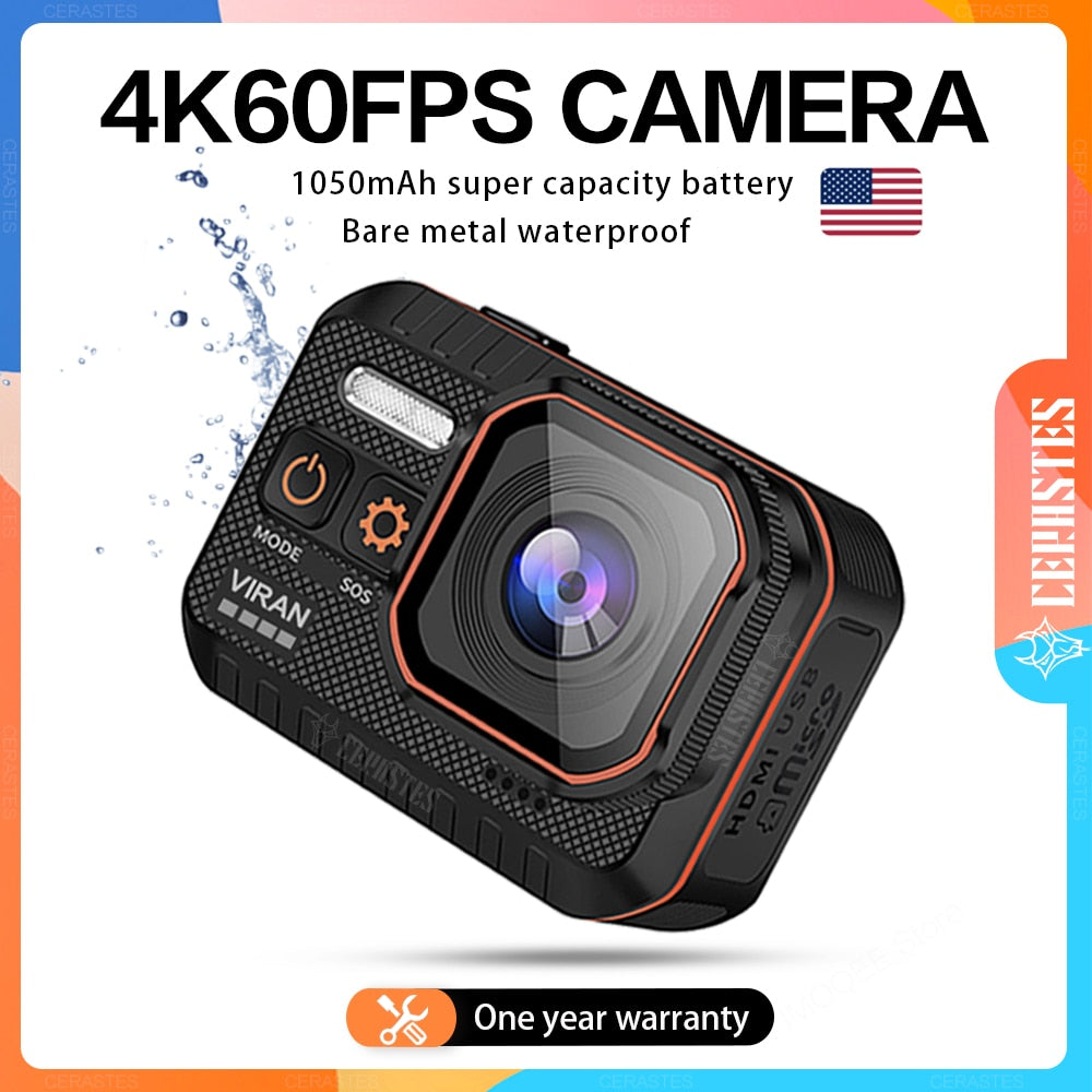 Action and Sport Camera 4K With Remote Control