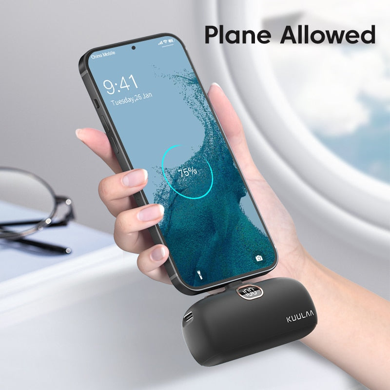 Mini Power Bank Portable Charger 5000mAh QC PD Fast Charging For iPhone 12 13 14 Samsung
