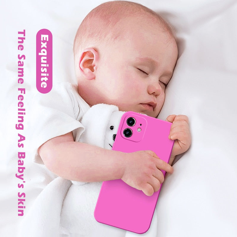 Phone Case Liquid Silicone For iPhone 12 13 14 Plus Pro Max Cover