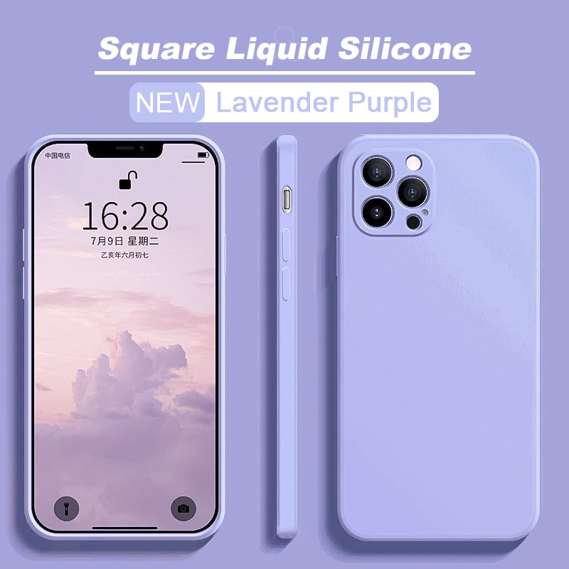 Phone Case Liquid Silicone For iPhone 12 13 14 Plus Pro Max Cover