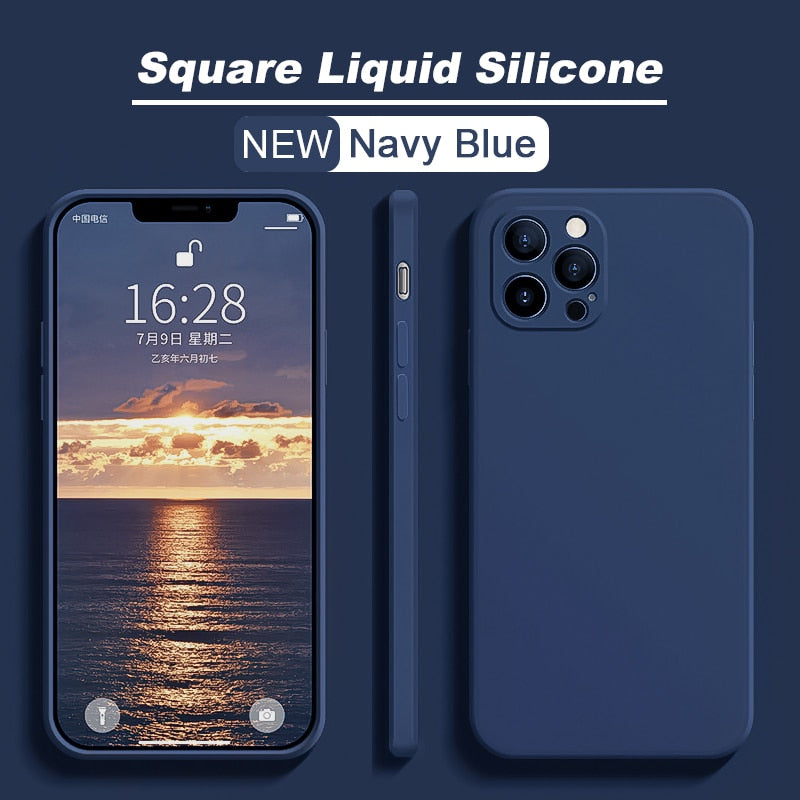 Phone Case Liquid Silicone For iPhone 12 13 14 Plus Pro Max Cover