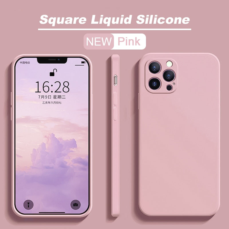 Phone Case Liquid Silicone For iPhone 12 13 14 Plus Pro Max Cover