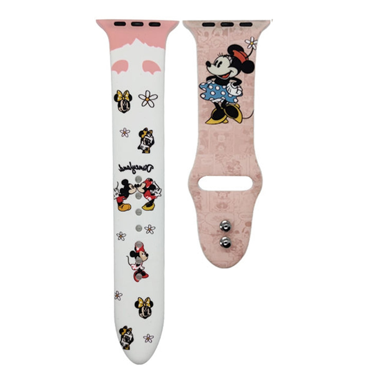 Smart watch strap Disney Mickey Minnie For Apple Watch Series 1 2 3 4 5 6 7 38mm, 40mm, 41mm 42mm, 44mm, 45mm