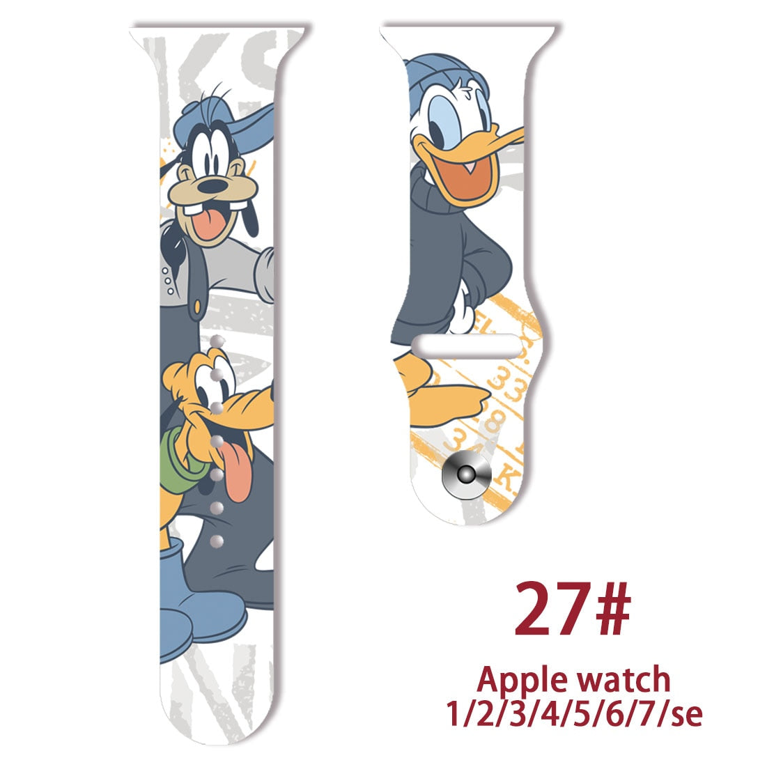 Smart watch strap Disney Mickey Minnie For Apple Watch Series 1 2 3 4 5 6 7 38mm, 40mm, 41mm 42mm, 44mm, 45mm