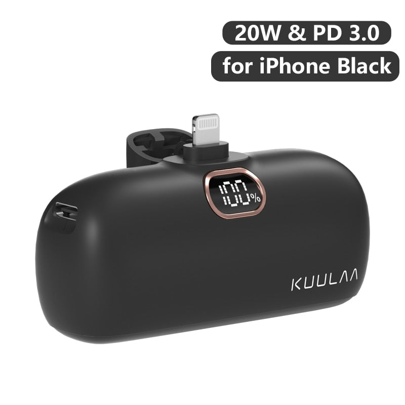 Mini Power Bank Portable Charger 5000mAh QC PD Fast Charging For iPhone 12 13 14 Samsung
