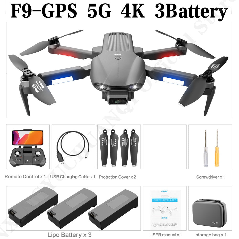GPS Drone 6K Dual HD Camera Professional Aerial Photography 5G Wifi FPV Brushless Motor Foldable