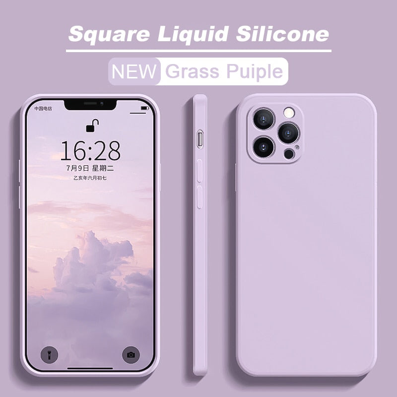 Phone Case Liquid Silicone For iPhone 12 13 14 Plus Pro Max Cover