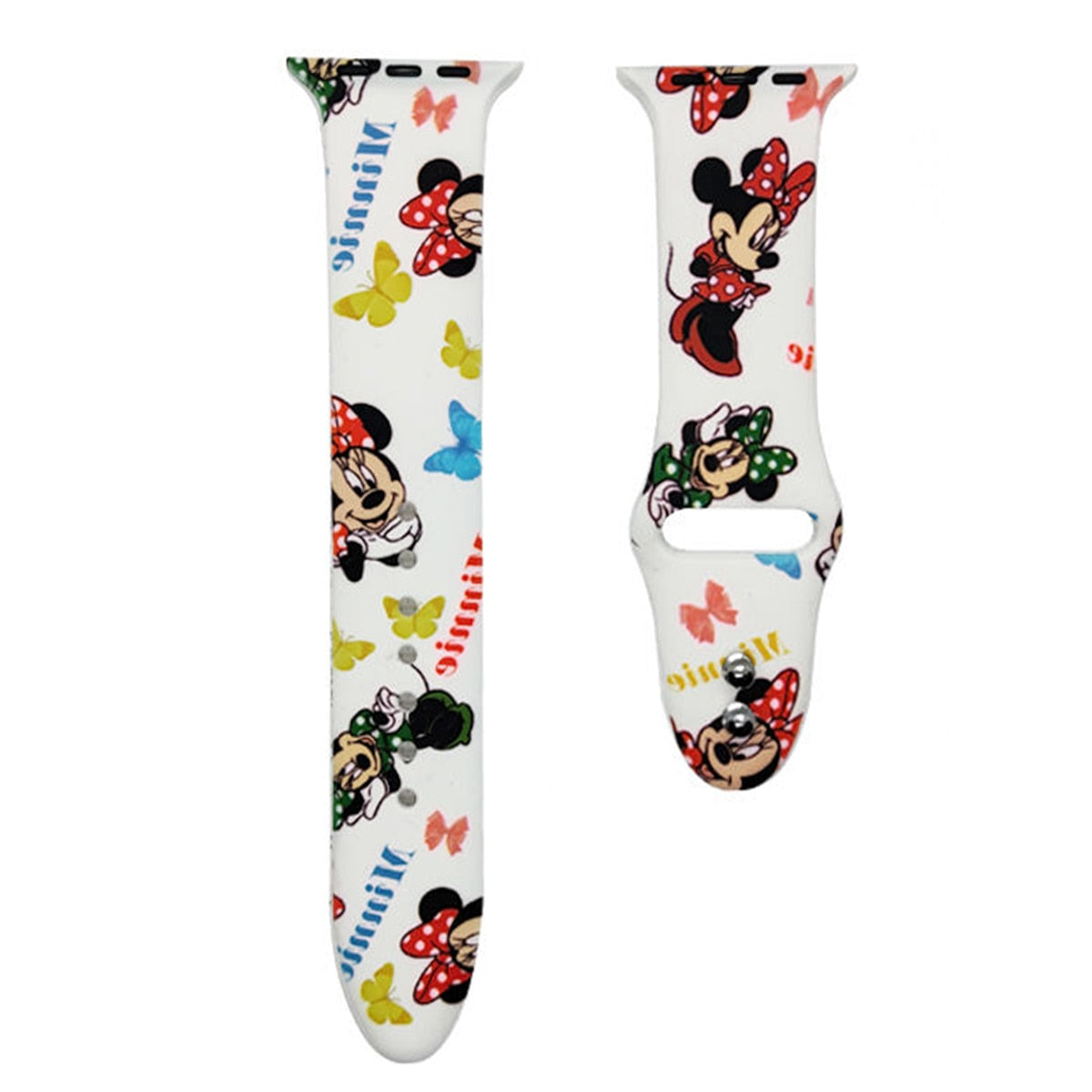 Smart watch strap Disney Mickey Minnie For Apple Watch Series 1 2 3 4 5 6 7 38mm, 40mm, 41mm 42mm, 44mm, 45mm