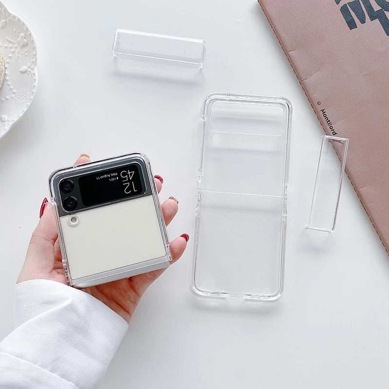 Phone Case For Samsung Galaxy Z Flip 3 4 5G ShockProof Transparent Cover