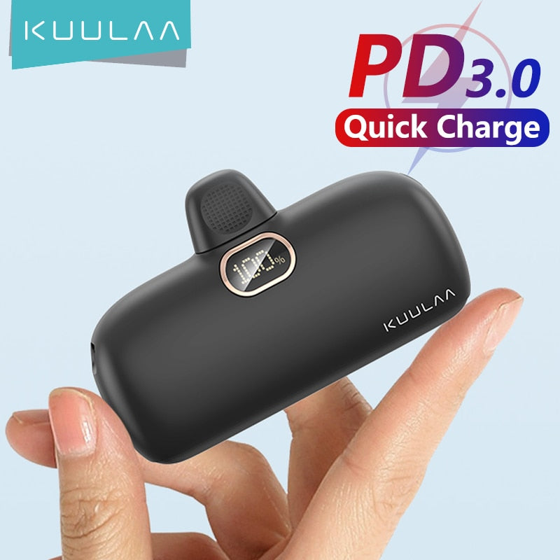 Mini Power Bank Portable Charger 5000mAh QC PD Fast Charging For iPhone 12 13 14 Samsung