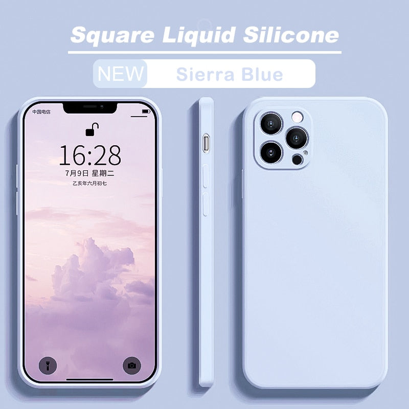 Phone Case Liquid Silicone For iPhone 12 13 14 Plus Pro Max Cover