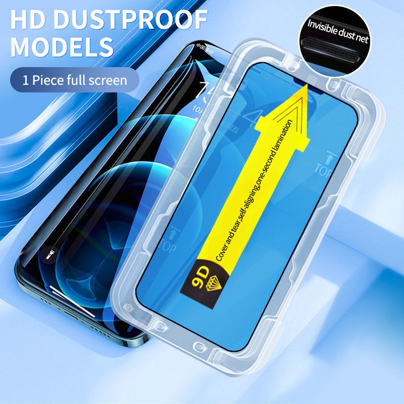Screen Protector 9D Full Cover Tempered Glass For iPhone 12 13 14