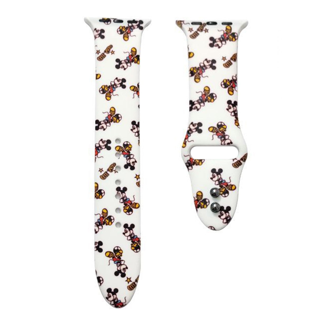 Smart watch strap Disney Mickey Minnie For Apple Watch Series 1 2 3 4 5 6 7 38mm, 40mm, 41mm 42mm, 44mm, 45mm