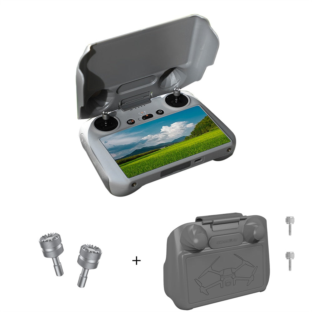 For DJI Mini 3 Pro Remote Control Sunhood 2in1 Controller Protector For DJI RC Hard Case Sun Hood Mini3 Accessories Cover Set