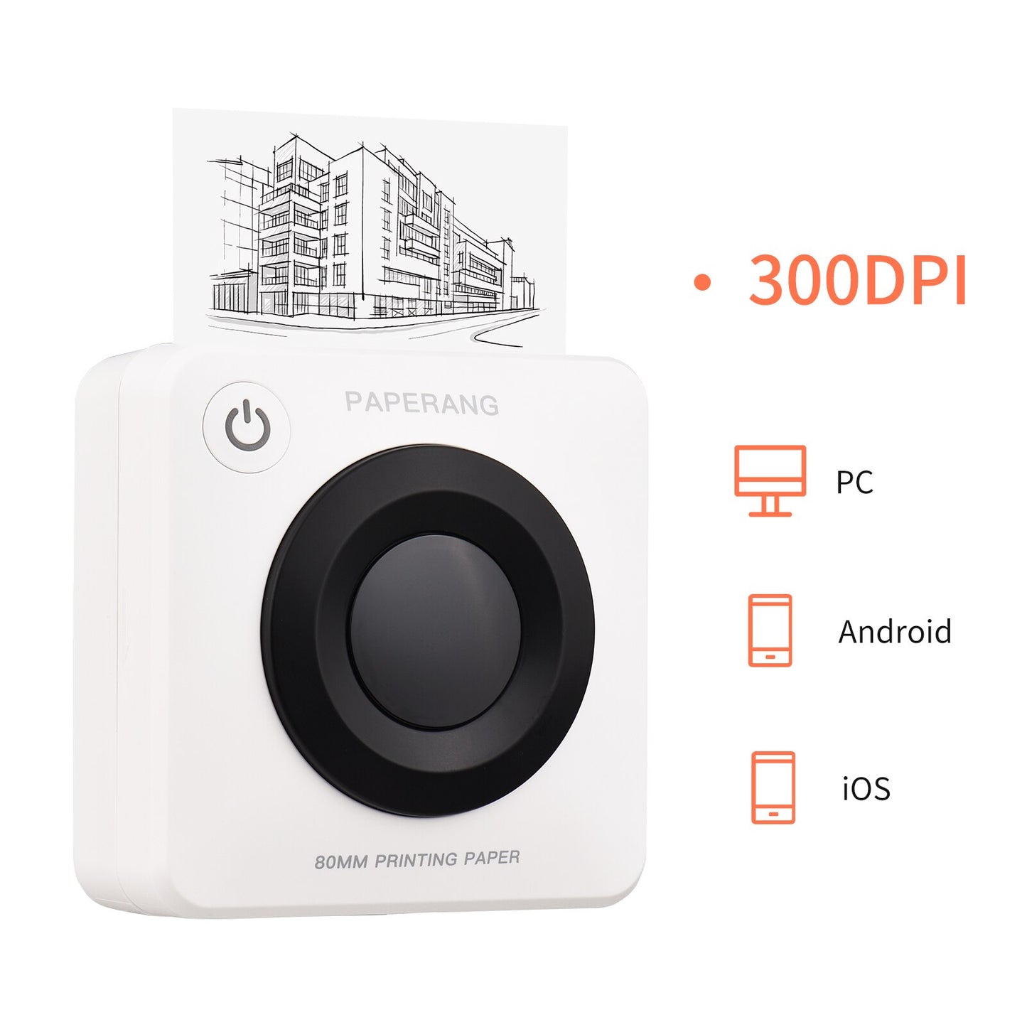 Paperang P3 HD 80mm 300Dpi Pocket Printer Mini BT Wireless Portable Mobile Thermal Printer For Photo Picture Receipt Memo Note