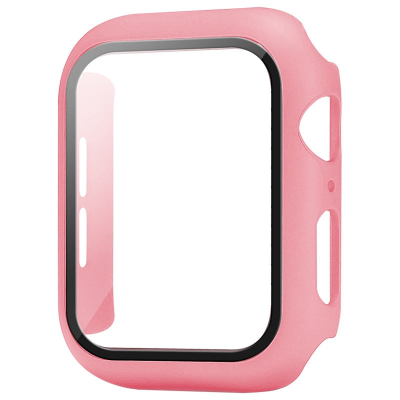 Smart Watch Screen Protector For Apple Watch Case 45mm 41mm 44mm 40mm 42mm 38mm Bumper Tempered Glass