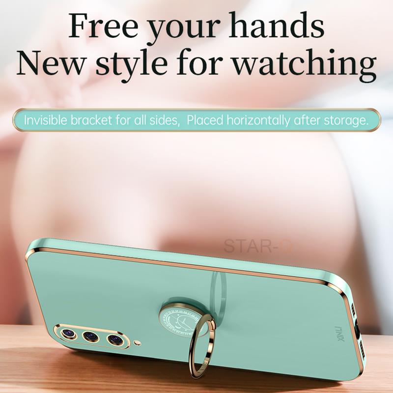 Phone Case For Samsung Galaxy A30 A30S A50  A50S  A7  A70 Luxury Silicone Stand Ring Holder Cover