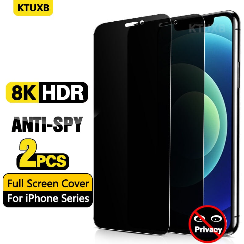 Screen Protector Film Tempered Glass For iPhone 11 12 13 Pro Max Anti Spy For iPhone 14 Pro Max