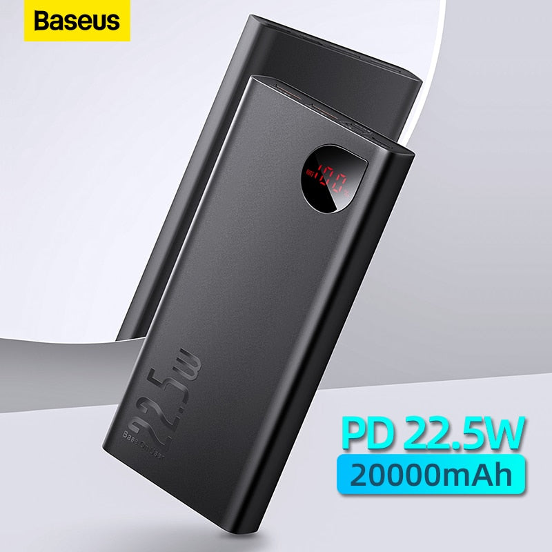 Powerbank Portable Baseus 22.5W Power Bank 20000mAh Fast Charging Type-C PD QC For iPhone 14