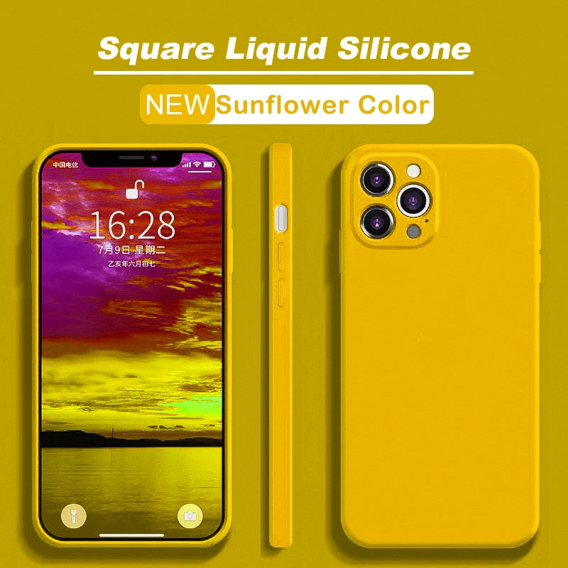 Phone Case Liquid Silicone For iPhone 12 13 14 Plus Pro Max Cover