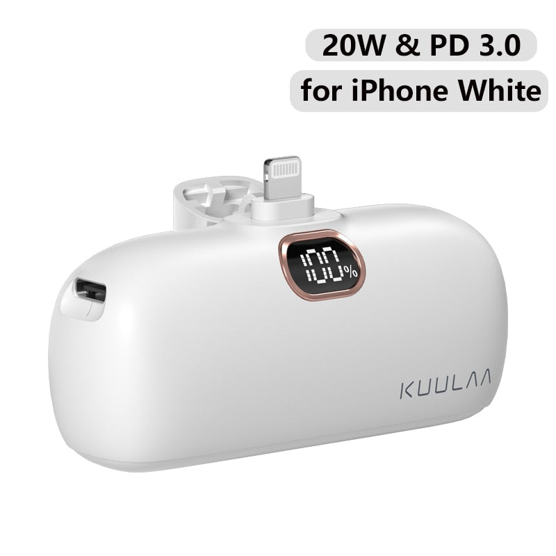 Mini Power Bank Portable Charger 5000mAh QC PD Fast Charging For iPhone 12 13 14 Samsung