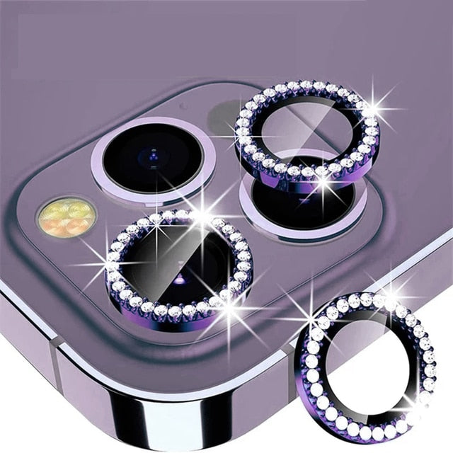 Camera Lens Protector Screen Diamond Case Tempered Glass For iPhone 11 12 13 14 Pro Max 12 Pro Max