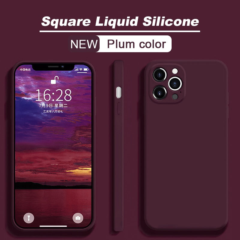 Phone Case Liquid Silicone For iPhone 12 13 14 Plus Pro Max Cover
