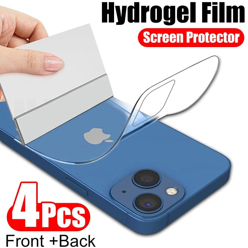 Screen Protector Hydrogel Back Film For IPhone 12 13 14 Pro Max Mini Plus