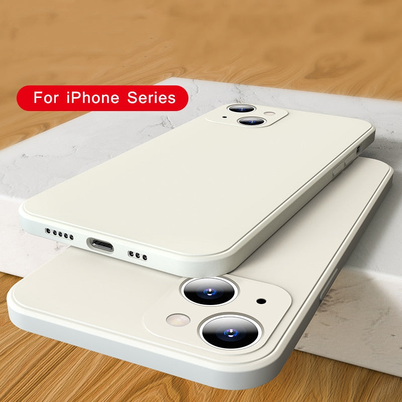 Phone Case Liquid Silicone For iPhone 12 13 14 Plus Pro Max Cover