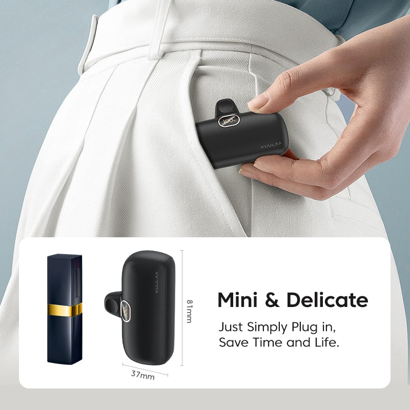 Mini Power Bank Portable Charger 5000mAh QC PD Fast Charging For iPhone 12 13 14 Samsung