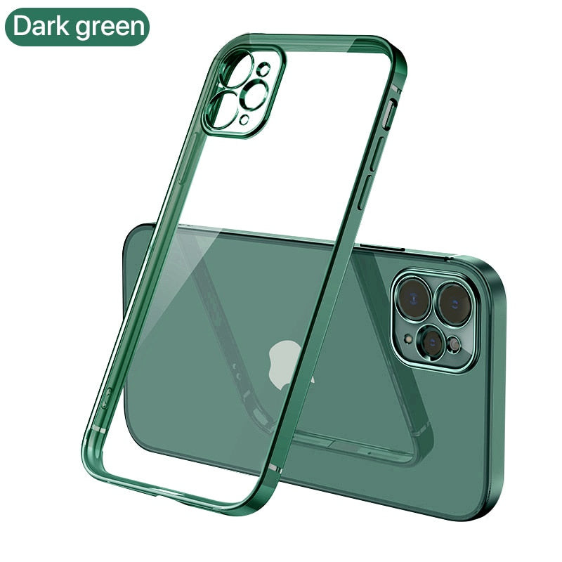 Phone Case Transparent For iPhone 12 13 14 Pro Max Mini Clear Back Cover