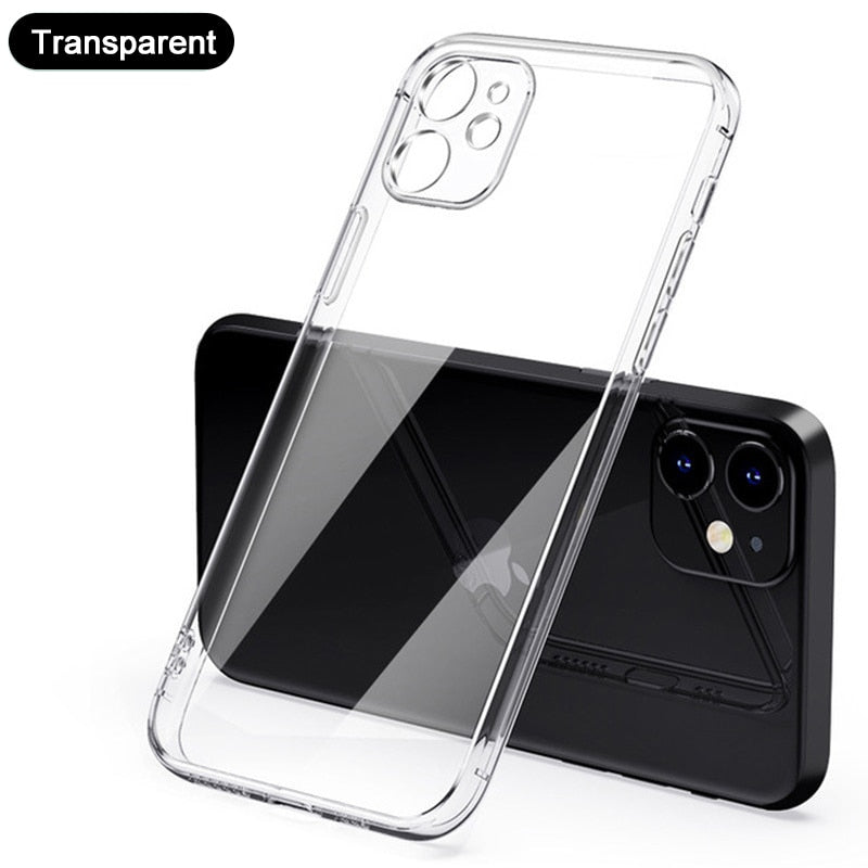 Phone Case Transparent For iPhone 12 13 14 Pro Max Mini Clear Back Cover