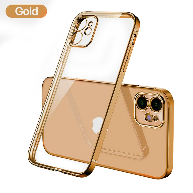 Phone Case Transparent For iPhone 12 13 14 Pro Max Mini Clear Back Cover