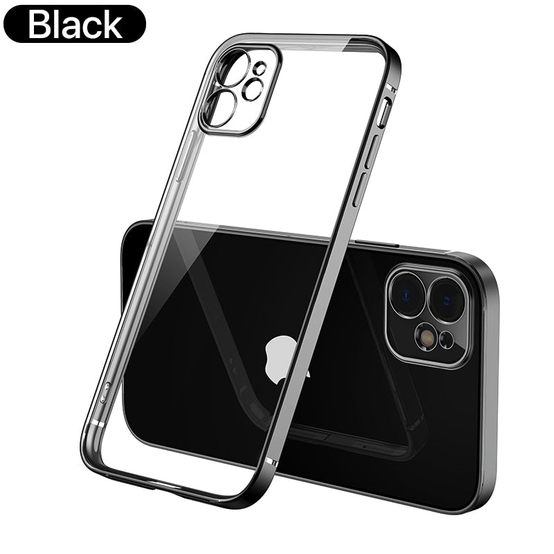Phone Case Transparent For iPhone 12 13 14 Pro Max Mini Clear Back Cover