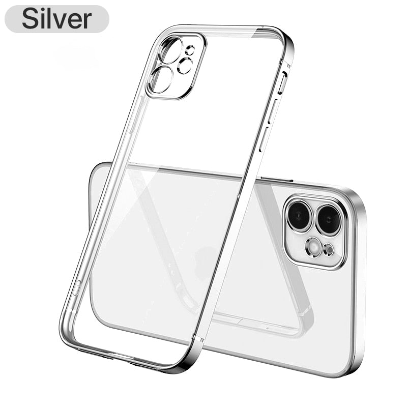 Phone Case Transparent For iPhone 12 13 14 Pro Max Mini Clear Back Cover